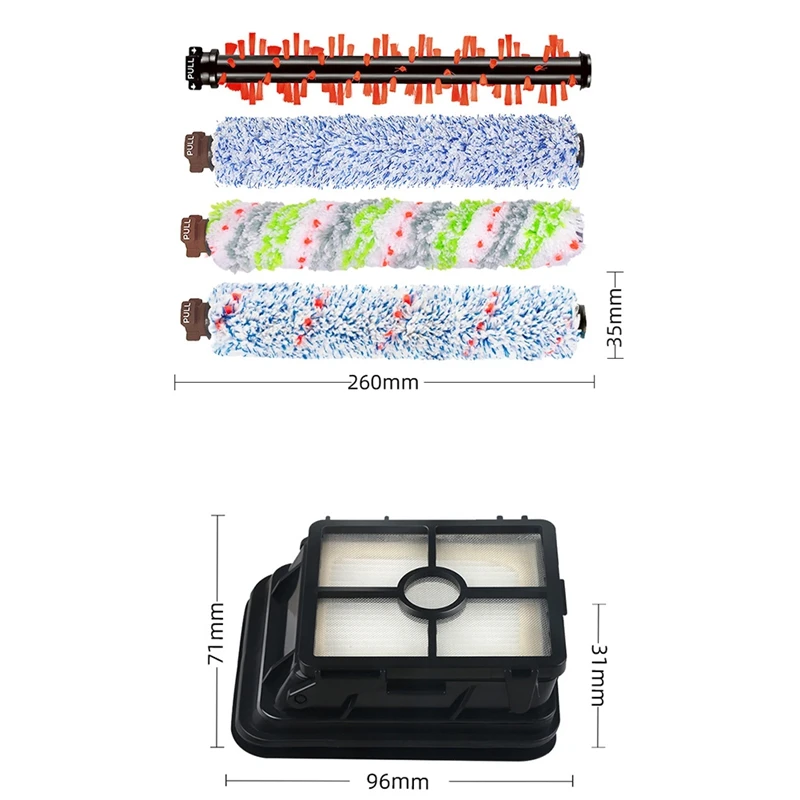 電動ローラーブラシ1866/2306/2551/1785に適した,交換部品