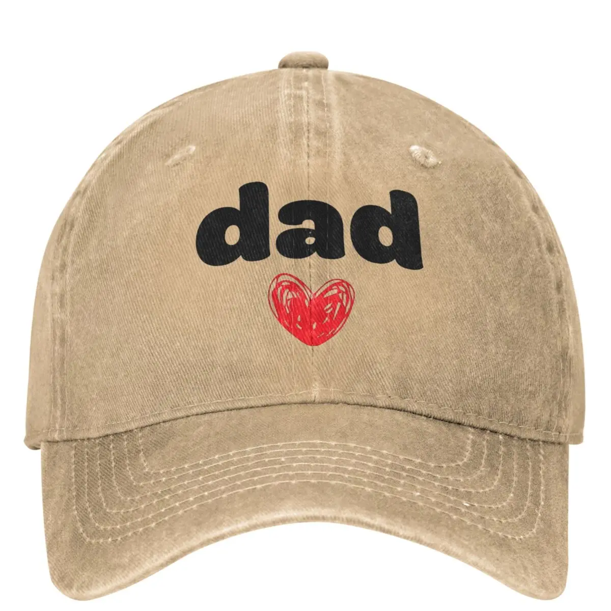 

I Love Dad Baseball Cap Father's Day Gift y2k Funny Female Male Washed Hip Hop Hats High Quality Outdoor Sport Baseball Caps