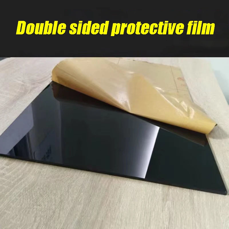 Black Acrylic Board, Glossy Black/black Semi Transparent Organic Glass Plastic Board With a Thickness of 2-5mm