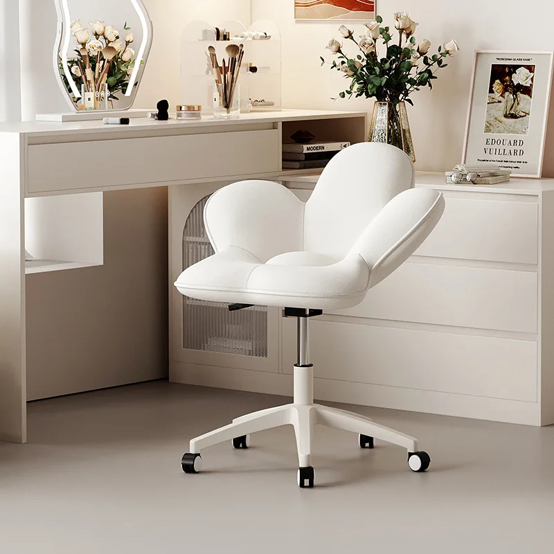 Pulley mobile makeup chair girls bedroom dresser chair rotatable makeup stool backrest lift dressing stool