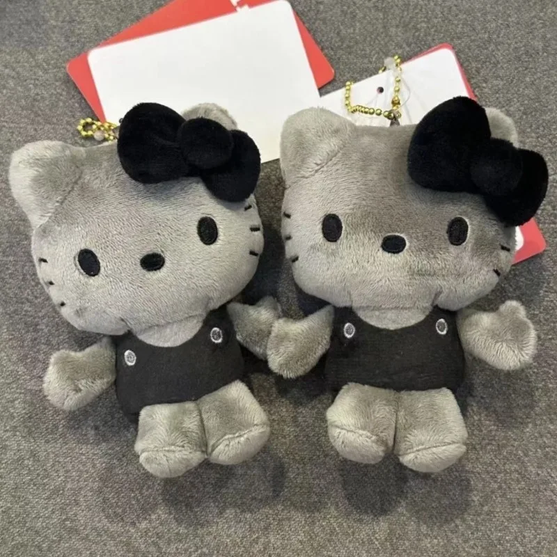 

Kawaii Hello Kitty Sanrio Plush Toy Cute Limited Edition Cement Grey Series Plush Doll Backpack Pendant Anime Girl Birthday Gift