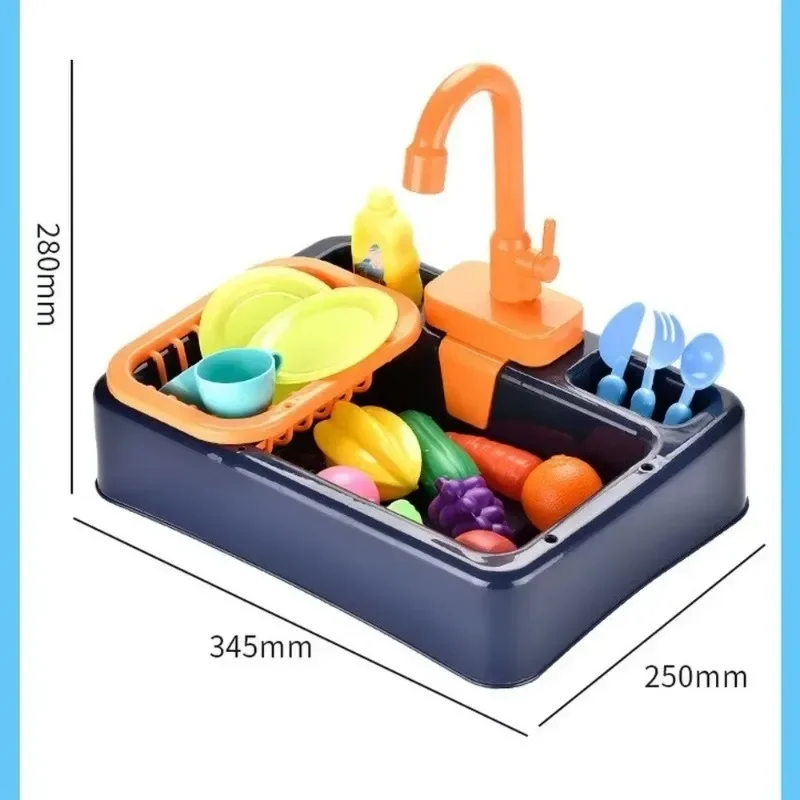 Kinderkeuken Afwasspeelgoed Circulerend water Elektrisch speelgoed Vaatwasser