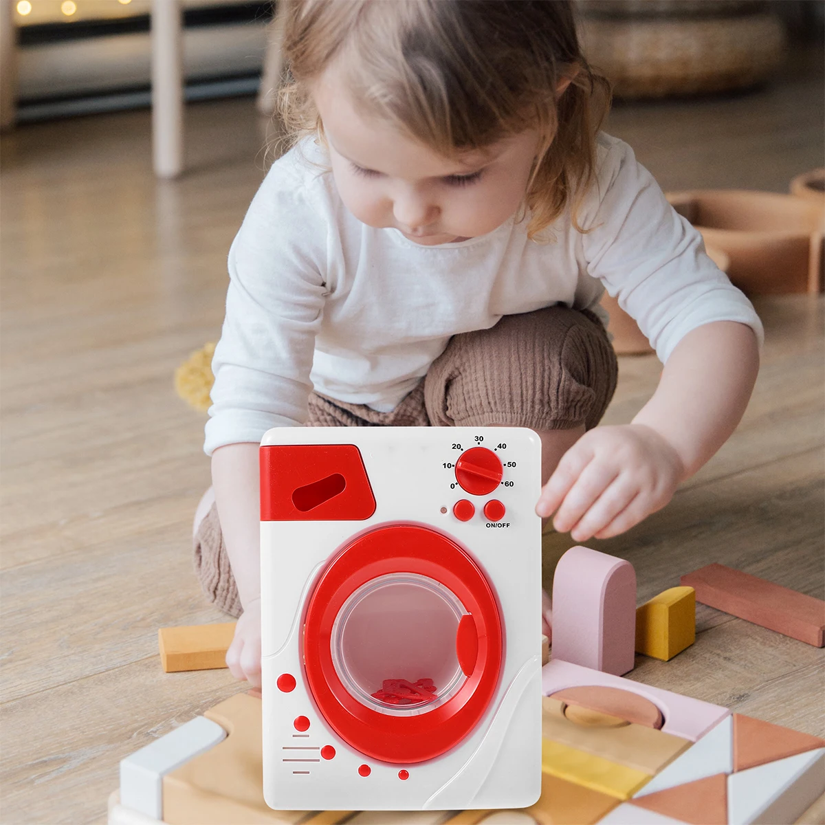

Play House Washing Machine Kids Childrens for Pretend Children's Simulation Electric Toys Kitchen Appliances