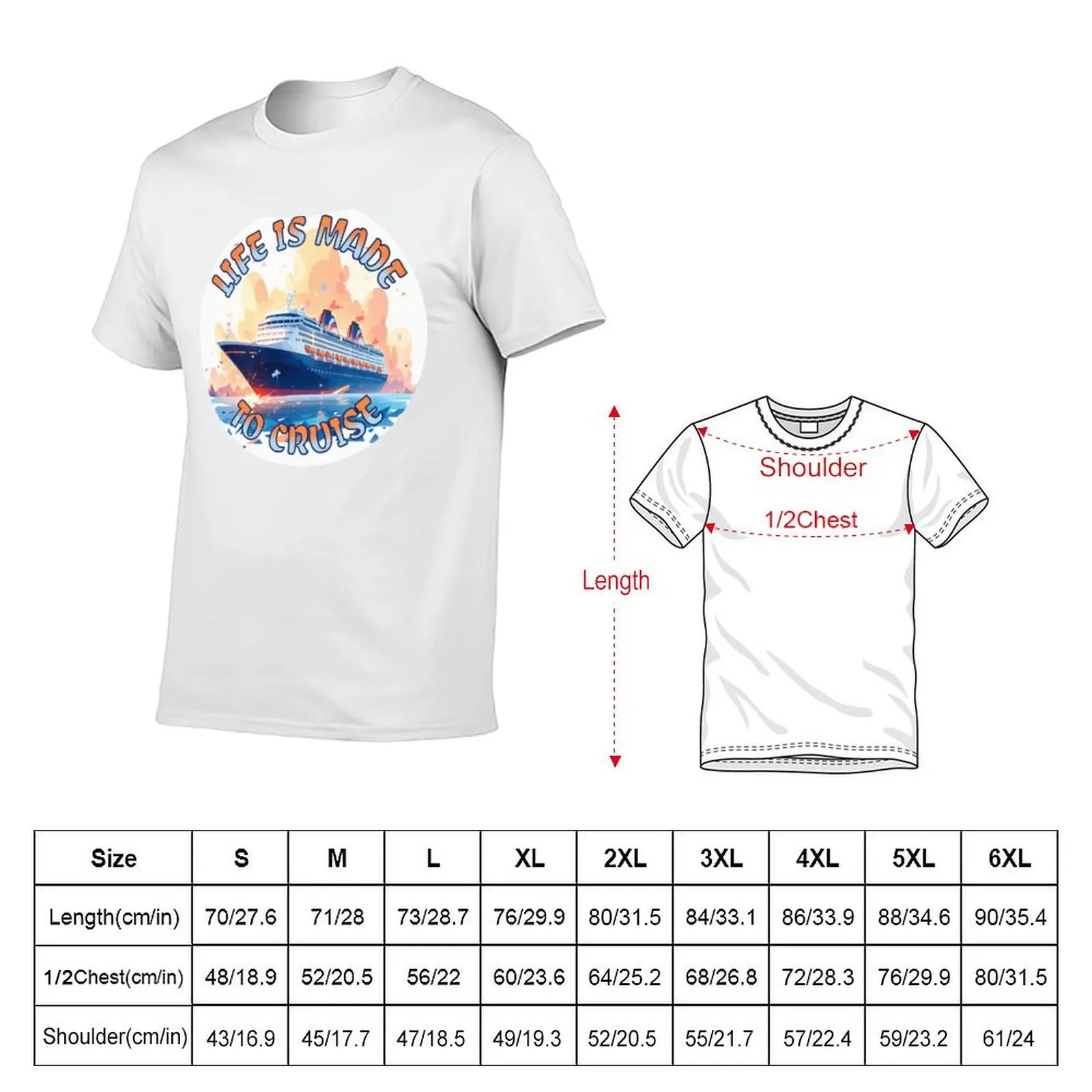 Cruise On T-Shirt Basic Comfort Fit T-Shirt for Men