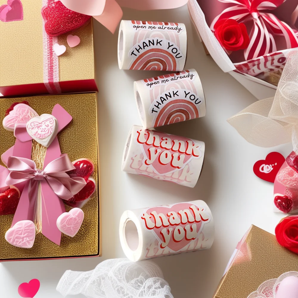 120 ورقة/لفة ملصقات شكرًا لك على شكل خاص، ملصقات تزيين للتغليف لبيع البيع بالتجزئة والبوتيكات والصناديق والمغلفات #6