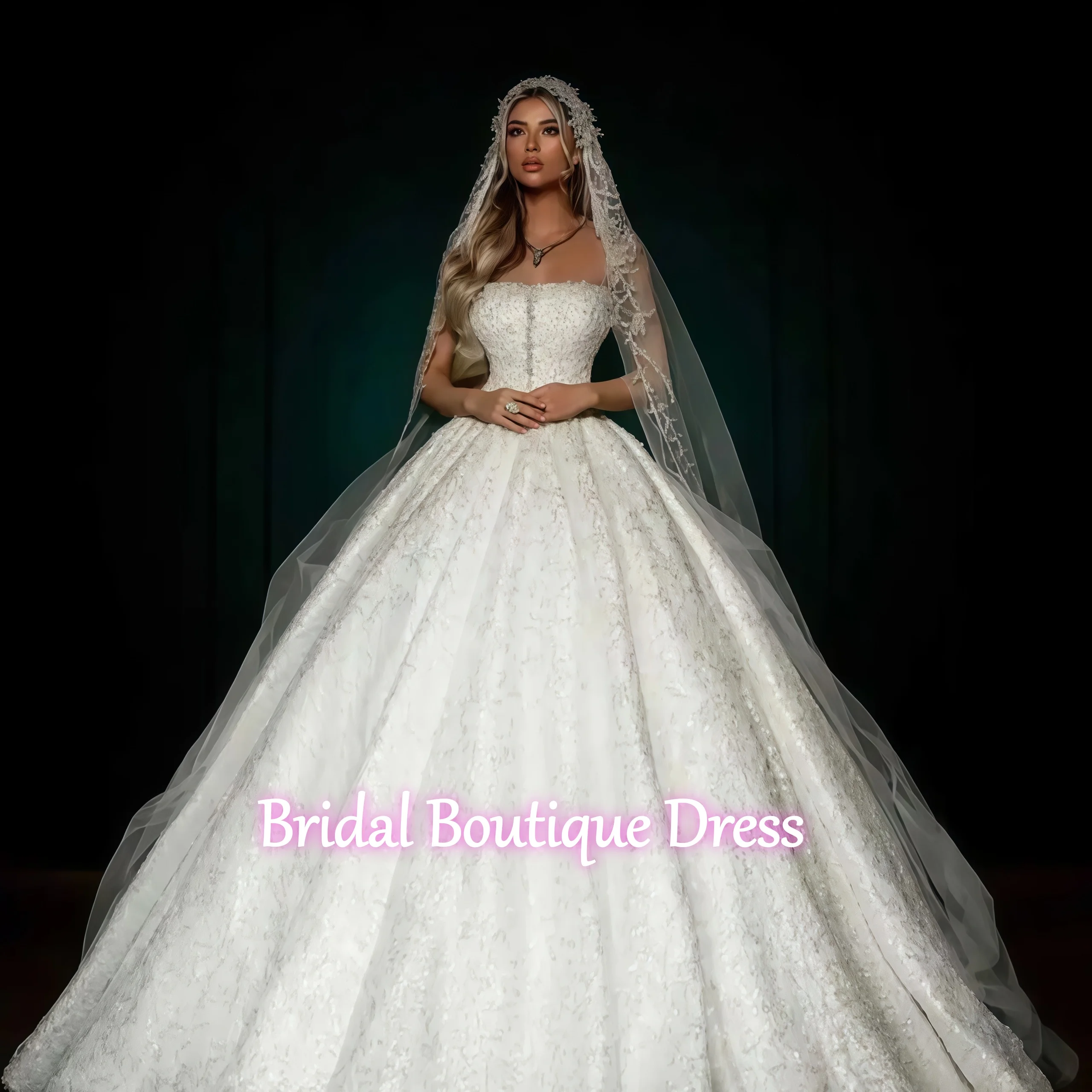 

Customized Exquisite Sweetheart Ball Gowns Wedding Dresses Strapless Sleeveless Beaded Bride Grows Luxury Bridal Dresses