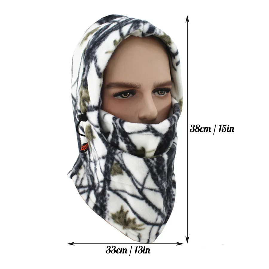 Cagoule tactique d'hiver en polaire, masque facial coupe-vent, chauffe-cou pour la chasse, la pêche, le cyclisme et les Sports
