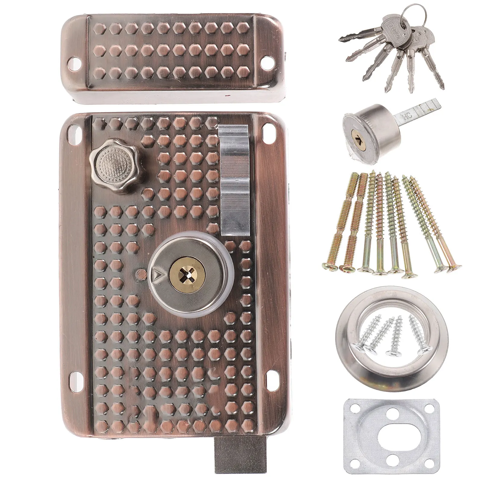 

Door Lock Dead Bolt Locks Cylinder Gate Latch Flush Double Barrel Bolt Door LocksVintage Knob Replacement Efficient Anti