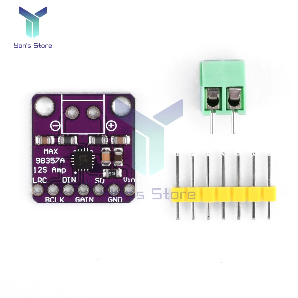 MAX98357 I2S 3.2W Class D Amplifier Breakout Interface Decoder Module Filterless Audio Board For Raspberry Pi Esp32 DC 2.5V-5.5V