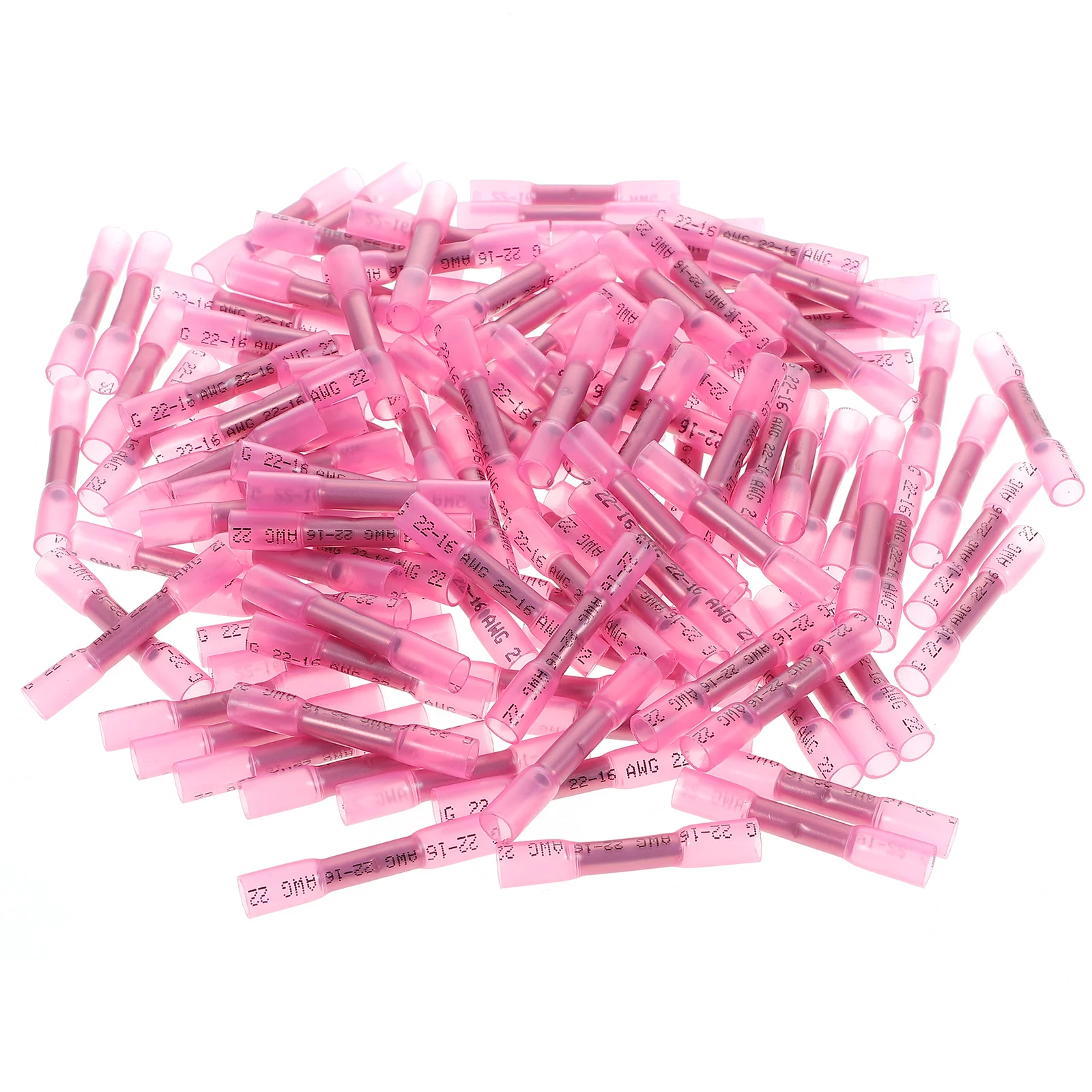 

200Pcs Heat Shrink Wire Butt Connectors Insulated Electrical Terminals Heavy Duty Copper Crimp Connectors for Marine Automotive