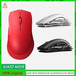 Ajazz M259 Mysz ze stopu magnezu i aluminium Bluetooth Bezprzewodowa trzytrybowa lekka mysz do laptopa Paw3395 prezenty PC