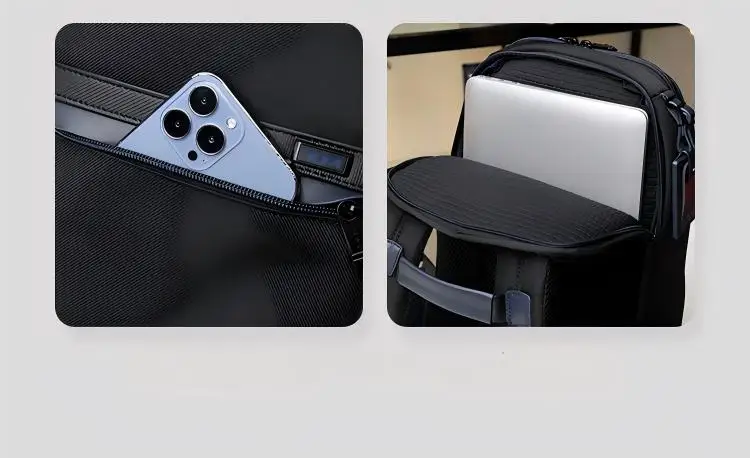 حقيبة ظهر للكمبيوتر المحمول للرجال من سلسلة النايلون الباليستية مقاومة للماء للاستخدام اليومي 26035 81D3 #4