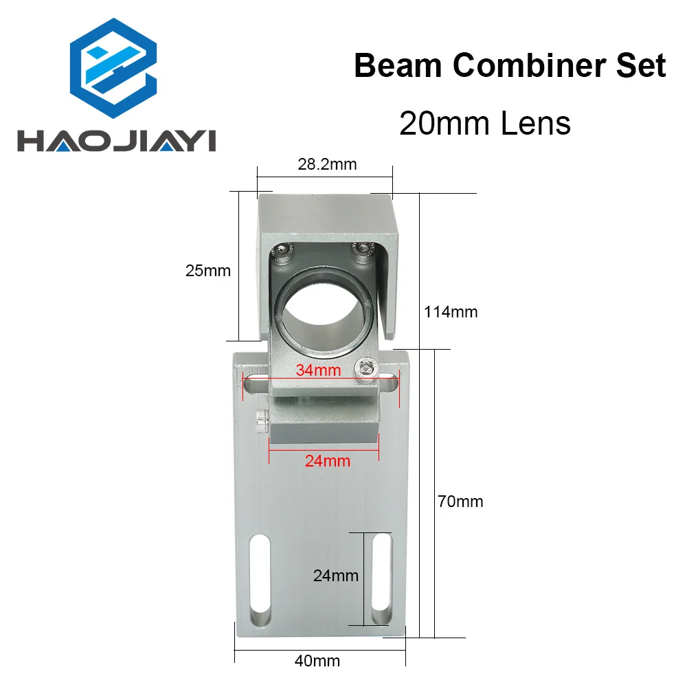 Imagem -02 - Laser Beam Combiner Conjunto com Montagem e Ponteiro Laser 20 mm Znse Co2 Máquina de Gravação a Laser Novidades Arrival