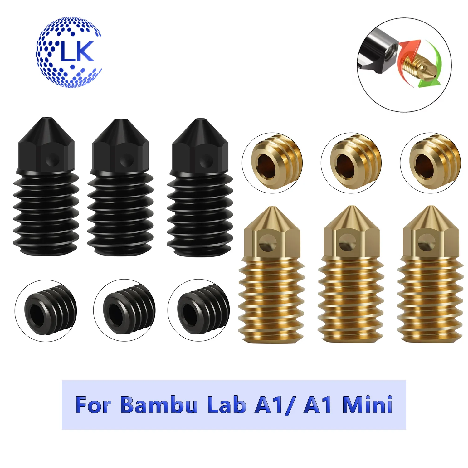 

Update A1 Mini Hotend Nozzle For Bambu Lab A1 Hotend Replace Bambulab Nozzle Assembly Print Head A1 Mini Hardened Steel Nozzle