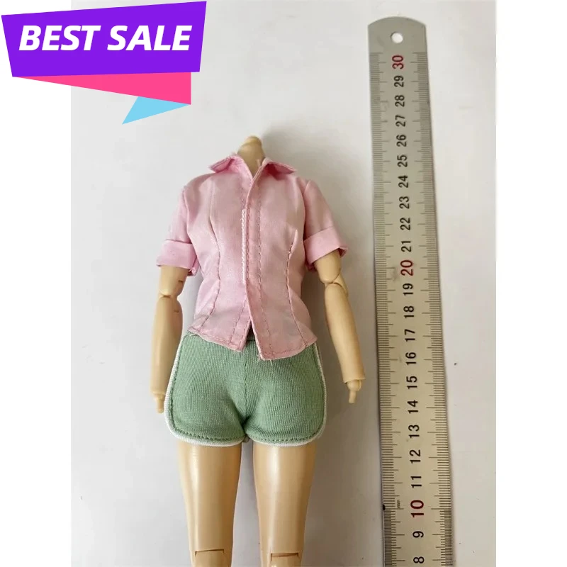 DG036 1/6 Skala Reine Farbe Kurzarm Shirt Weibliche Soldat Kleidung Modell für 12'' Puppe Action-figuren Körper Kollokation