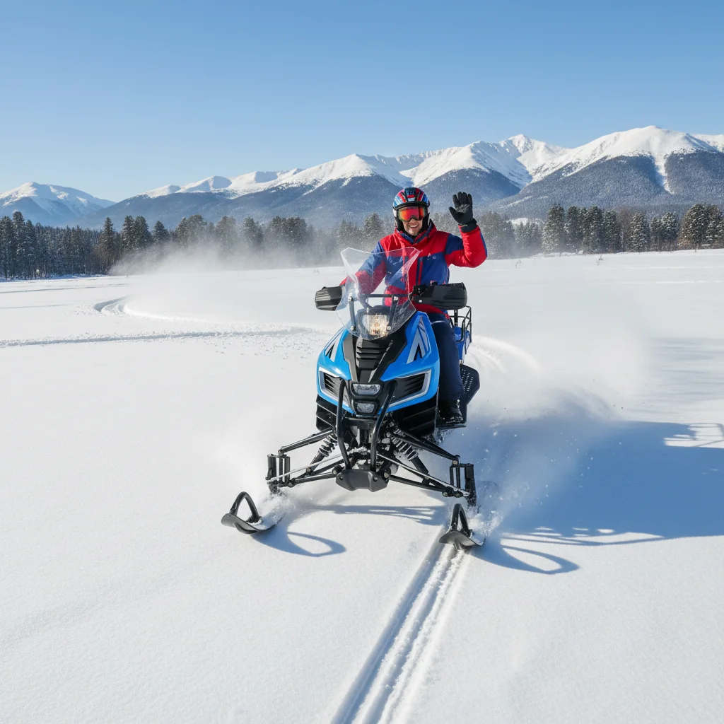 exclusive model independently developed CVT165 engine 9.5kw power & 45km/h speed 200cc snowmobile