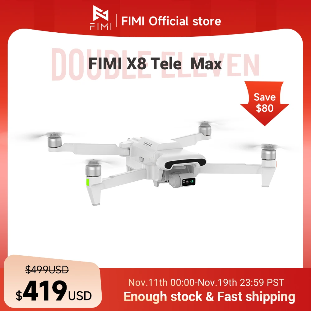 FIMI X8 Pro 2025 new drone GPS AI Super Night Video 4K 60fps 20KM range 3-axis Gimbal 1/1.3-inch 48Mp CMOS sensor Smart Tracking