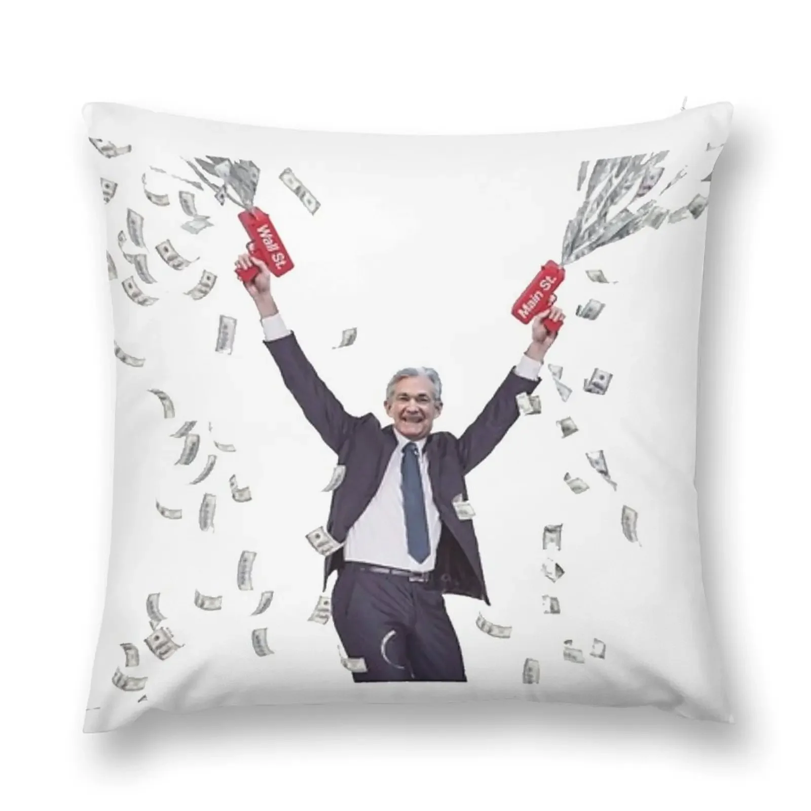 

Jerome Powell Money Printer Throw Pillow christmas decorations 2025 Decorative Cushions For Living Room pillow