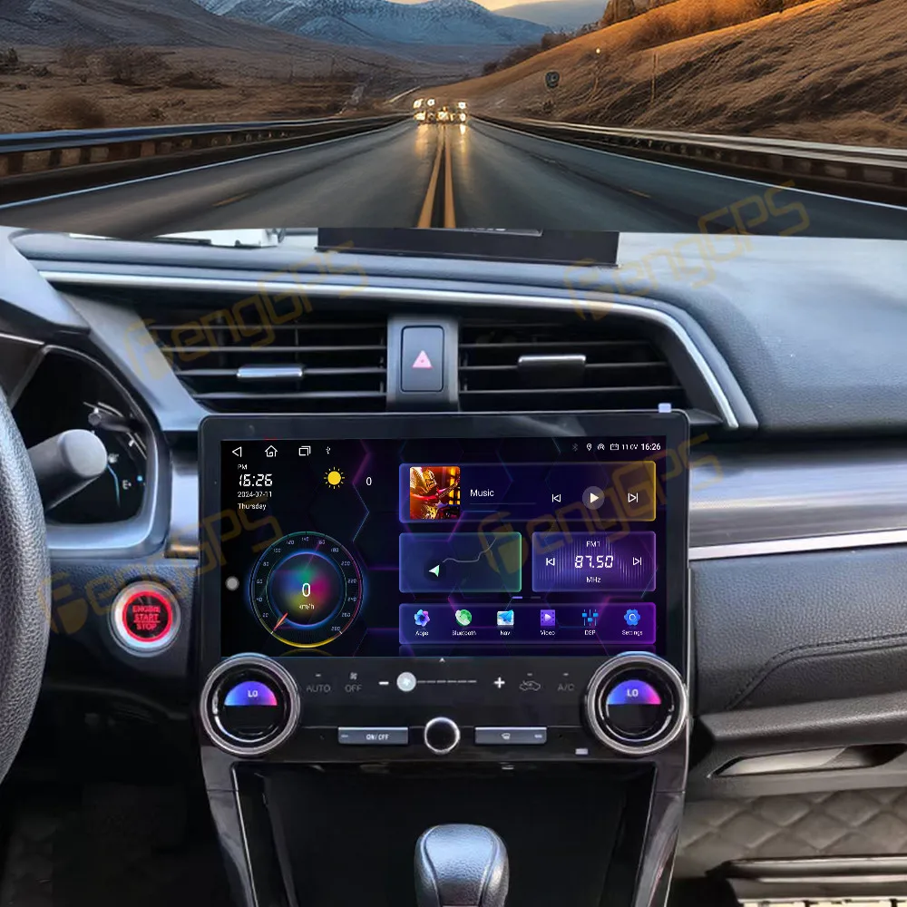 

Car Radio 11.5 Inch Android 13 CarPlay For Honda Civic 2016-2021 Touch Screen Multimedia Player GPS Navigation Head Unit DSP BT