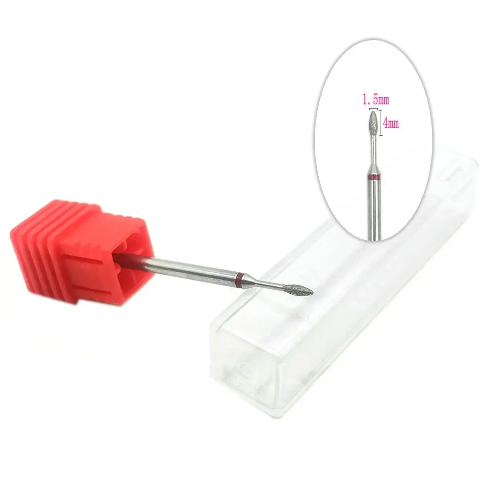 Punta per trapano per unghie diamantata, punta per arte, pulita per cuticole, per lime per manicure, frese elettriche, strumento per sbavature