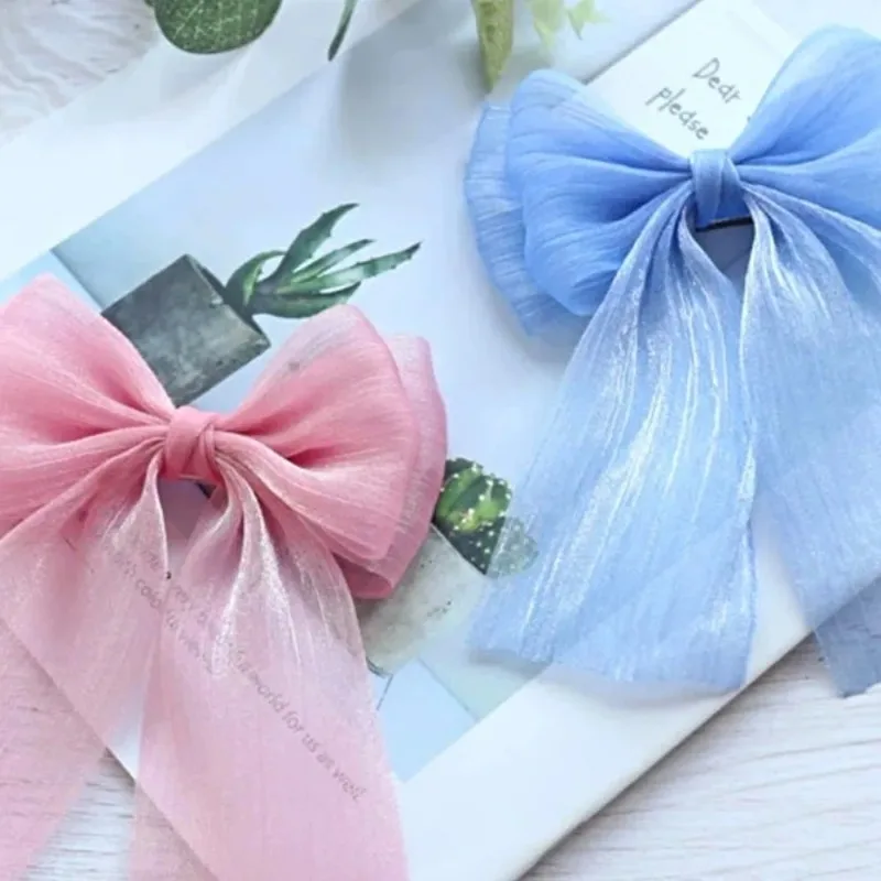 2026 New 5M Pleated Chiffon Ribbon 6cm Wide DIY Bow Ribbon Tulle Yarn Hairwear Bouquet
