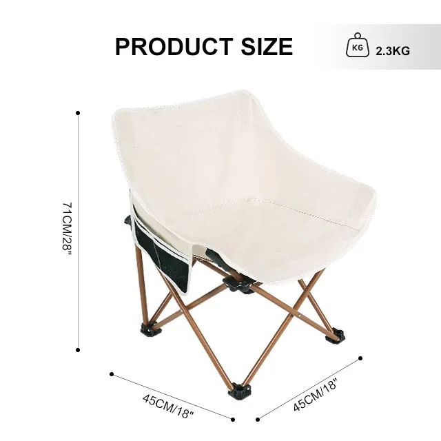 Nowy Design Wysokiej Jakości Składane Krzesło Kempingowe Typu Moon Chair Wytrzymałe Krzesło Plażowe Na Zewnątrz