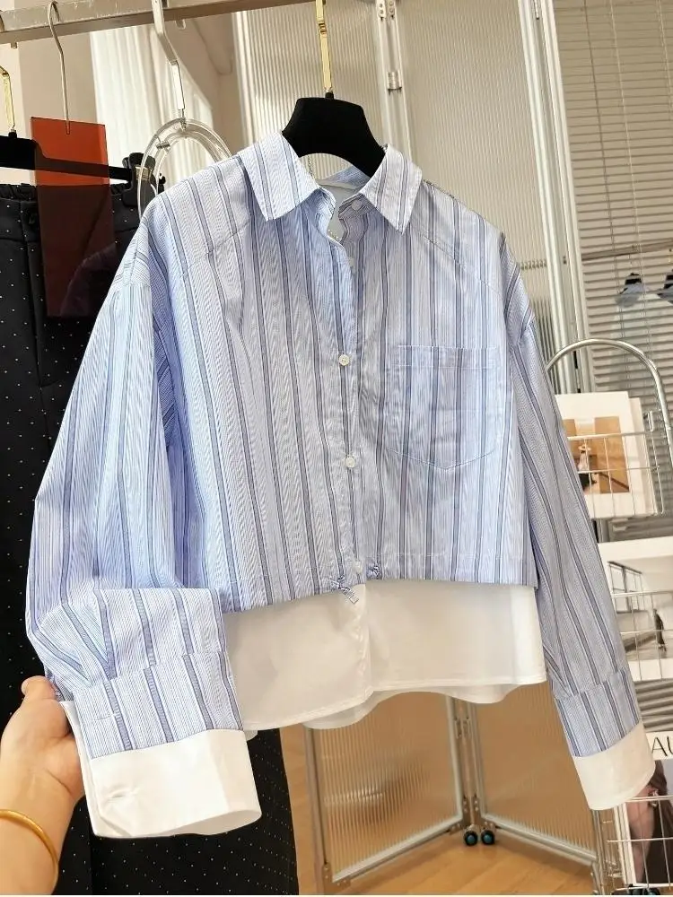 2026 New Women's Striped Shirt Long Sleeve Loose Casual Blouse Female Fashion Tops
