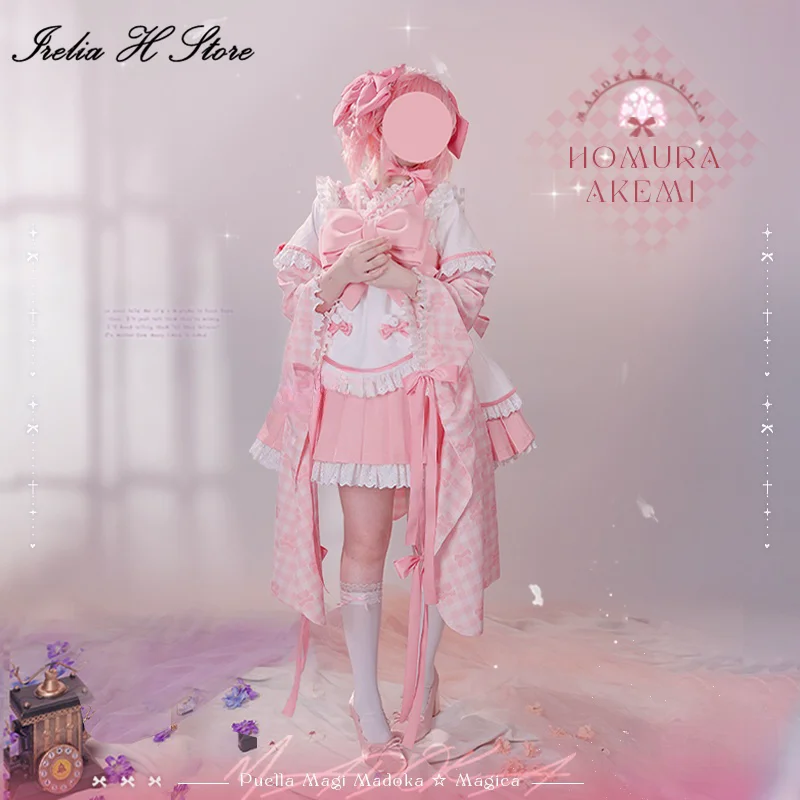 Irelia H Store Anime Puella Magi Madoka Magica  Kaname Madoka Cosplay Costume Kaname Madoka Pink Maid Dress Halloween Costumes