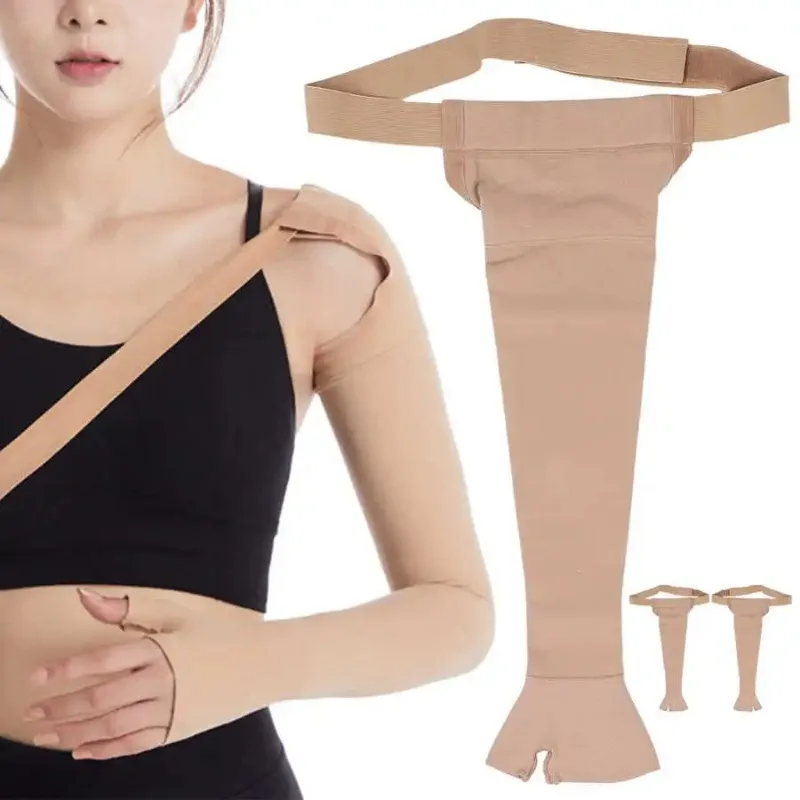 

Lymphedema Compression Arm Sleeve Mastectomy Compression Elastic Arm Sleeve for Patients Upper Limbs Anti Swelling Support Strap