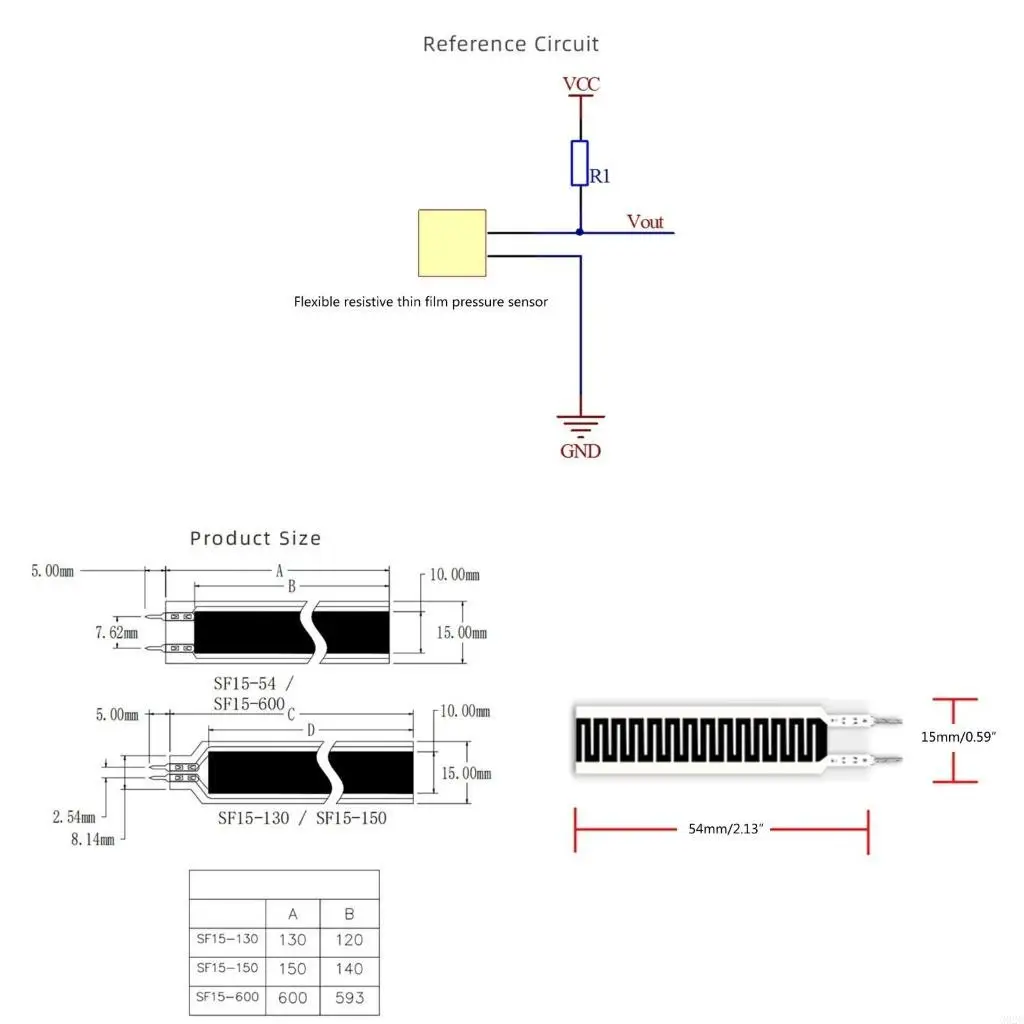 G92C Micro Force Sensing Resistor Polymer Piezoelectric PVDF Transducer