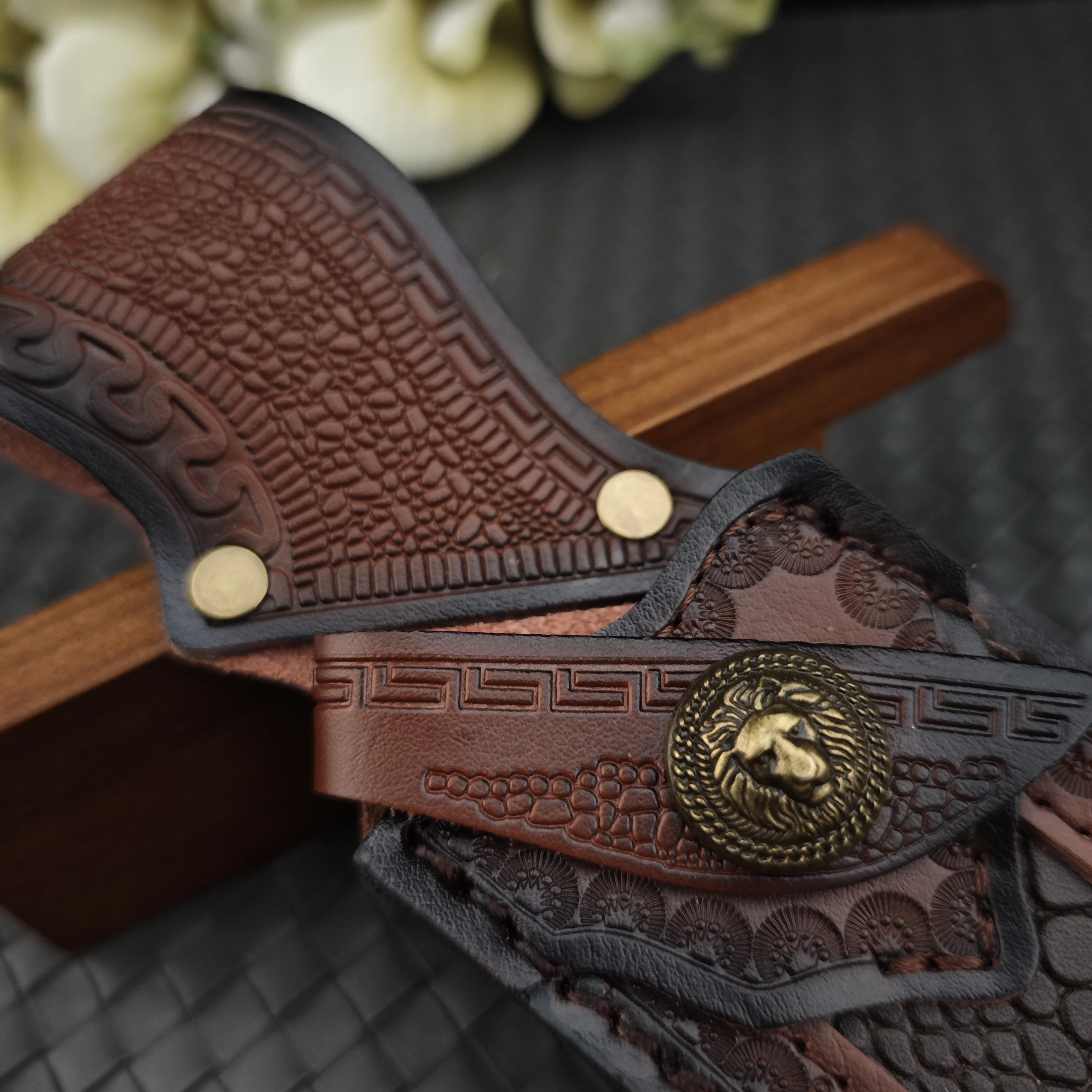 Tasca protettiva per coltello multifunzionale per utensili, copertura in pelle per coltello con fibbia per cintura, coltello per attrezzi multifunzionale pro