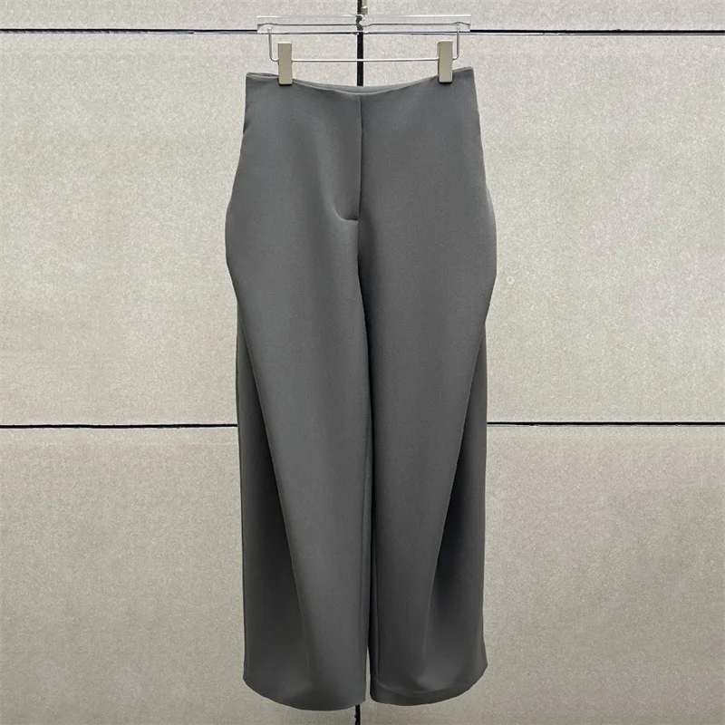 women's pants New winter 2026 high waisted slim fit straight leg pants y2k casual pants cocoon shaped wide leg pants trousers