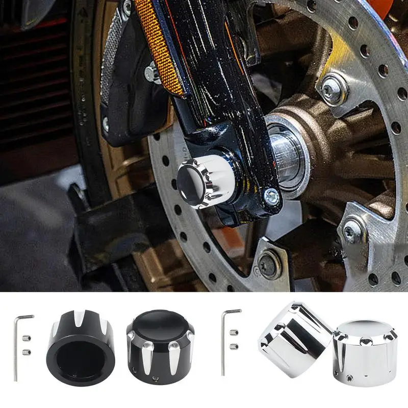 

Front Axle Nut Covers 2X Small Bolt Cover For Axle Nut Waterproof Vehicle Exterior Decoration Motorcycle Modification