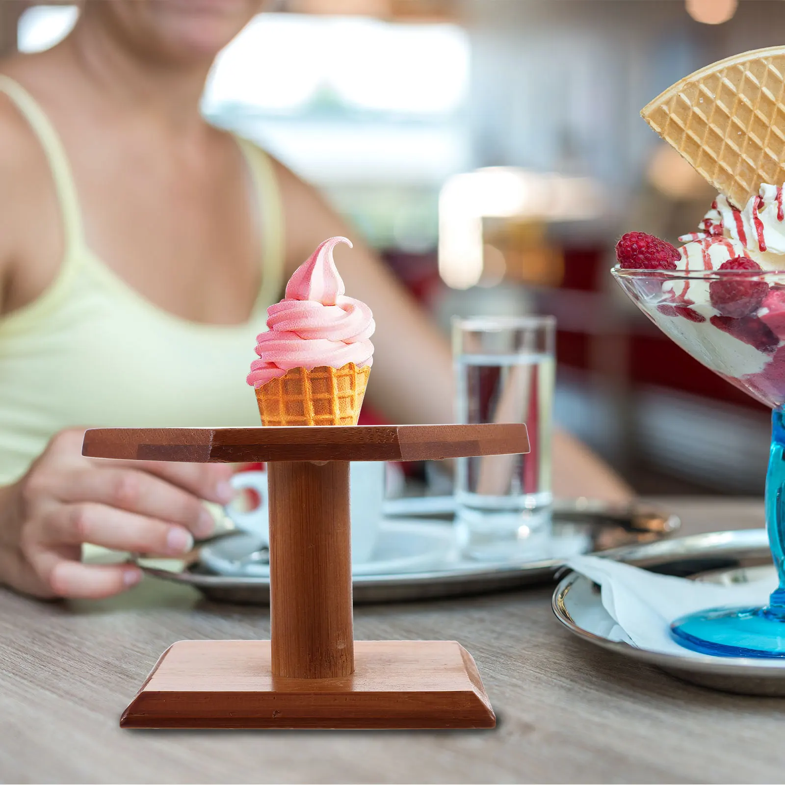 

1pc Ice Cream Cone Storage Rack Hand Roll Holder Stand for Sushi Food Display Home Restaurant Use Reusable