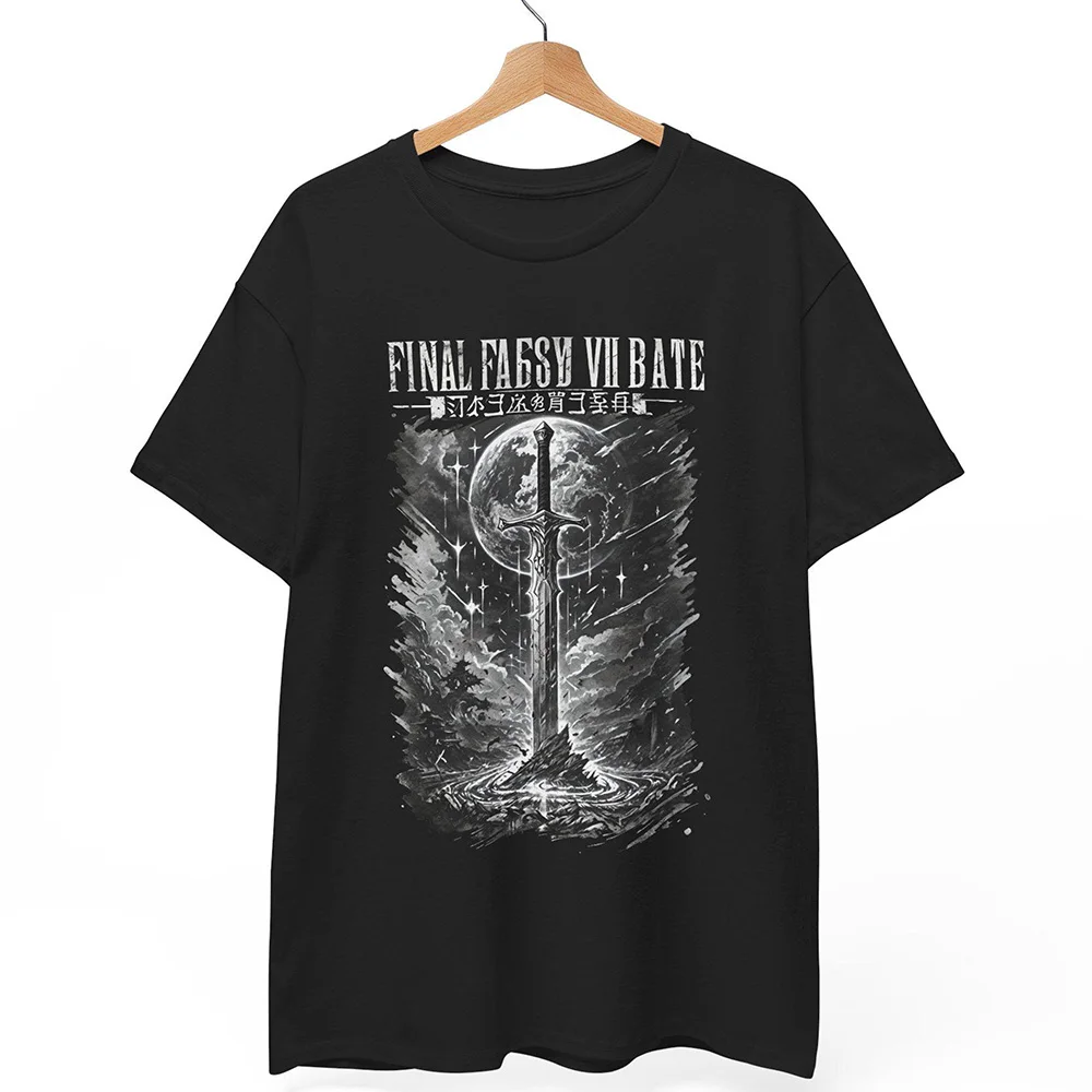 

Cloud Strife 0406 Final Fantasy Gift t shirt for RPG Gamer 100% cotton printed Short Sleeve Graphic clothes All size tops S-6XL