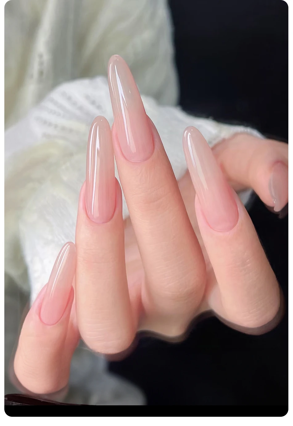 UR SUGAR 15 ml Jelly Nude Gel Nagellack Hellrosa Durchscheinende Farbe Soak Off UV LED Gel Lack Nail Art DIY Mode Maniküre – Detail 6