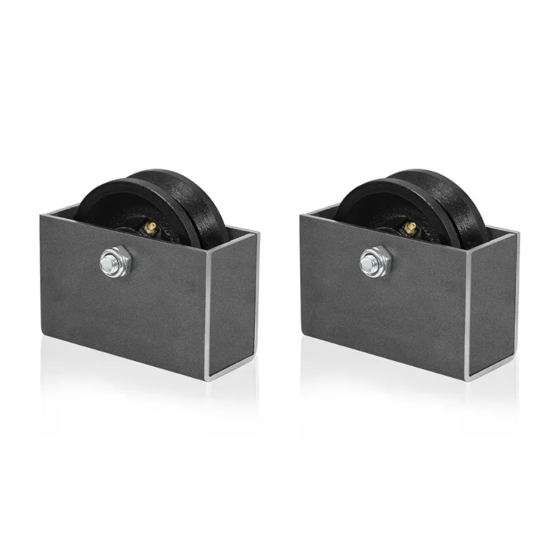 

Чугунное колесо с V-образным пазом и крышкой, роликовый подшипник, емкость 1200 фунтов для роликовых гусениц, раздвижные ворота, 2 шт., черный