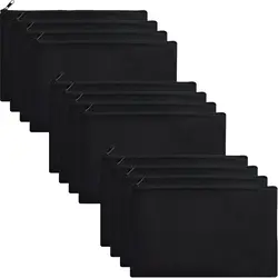 6Pack/12Pack White/Black Canvas Tote Bag for DIY Projects - Blank Reusable Shopping Bags for Sublimation, Gifts, and Storage