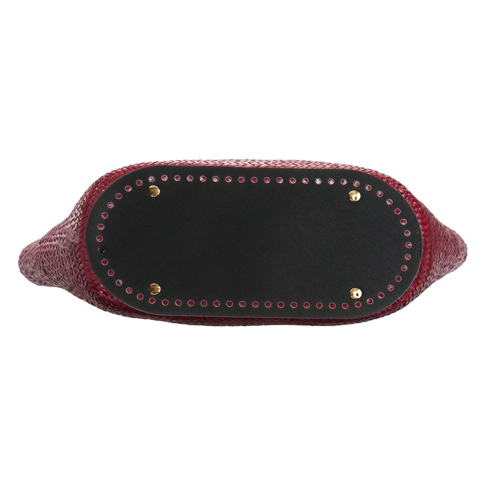 

Набор: плетеные ручки для сумок, дно из ПУ, аксессуары для сумок ручной вязки, удобные ручки с D-образными кольцами, предварительно просверленные отверстия для шитья, ремонт сумок