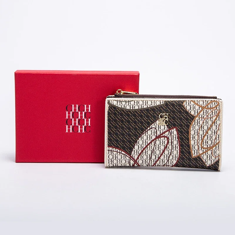 Women's Cartoon Printing Long Wallet Retro Classic Wallet Multi-Color Selection PVC Material Fashion Simple Large Capacity Bags image 5