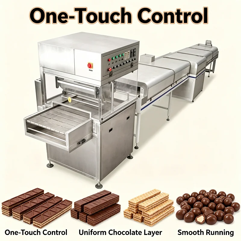 Chocolate Enrobing Applicator Precision Coating System for Nuts & Dried Fruit, Compact Donut Enrober for Commercial Kitchen