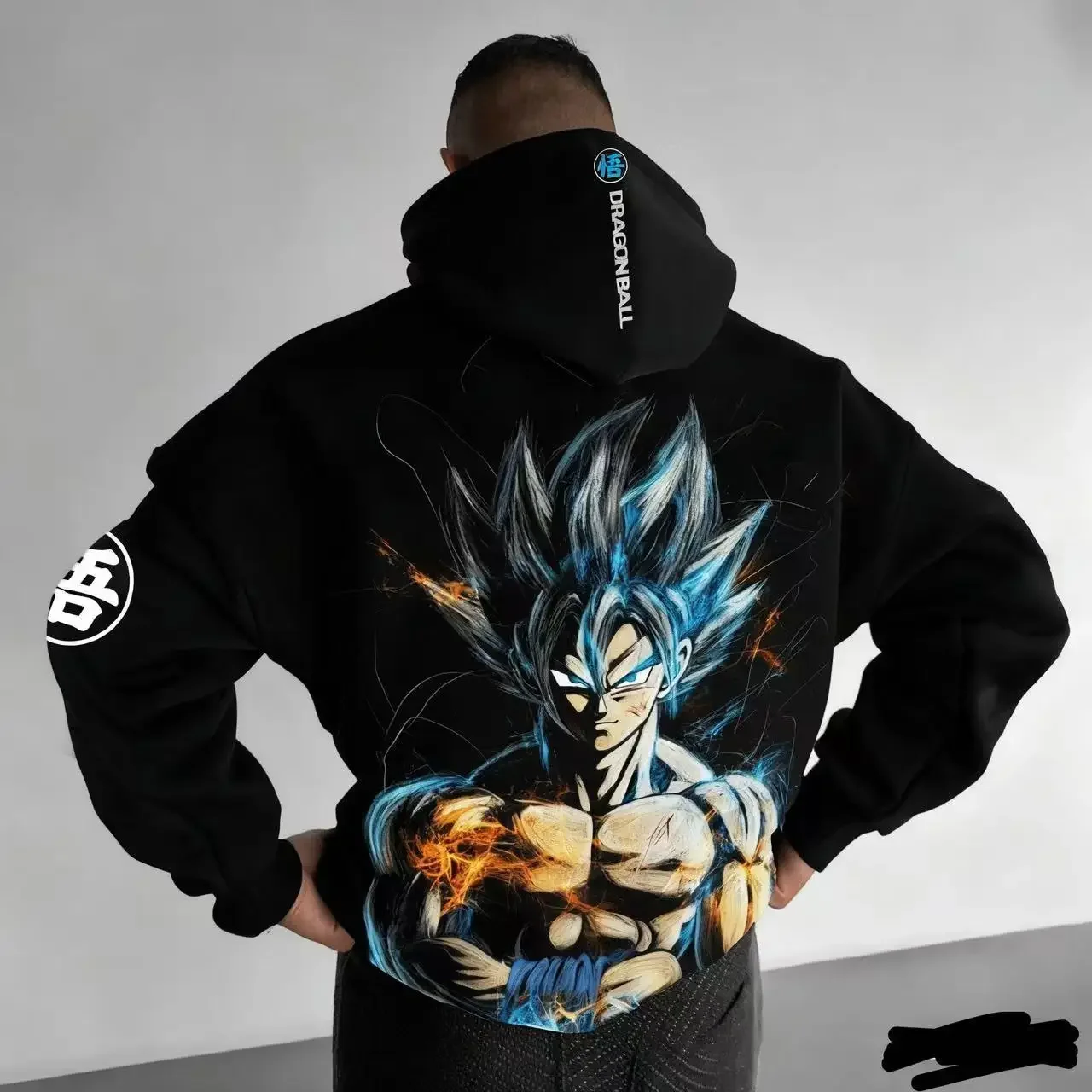 

Мужская толстовка оверсайз с принтом Dragon Ball Goku Gohan Super Saiyan, летняя коллекция 2026, повседневная, свободного кроя, унисекс, аниме-свитшот, мягкая верхняя одежда