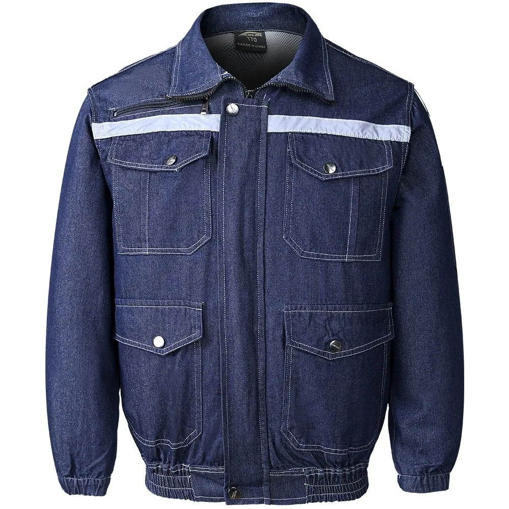 Denim air conditioner clothing summer heatstroke cooling fan clothing cotton electric welding auto repair fan