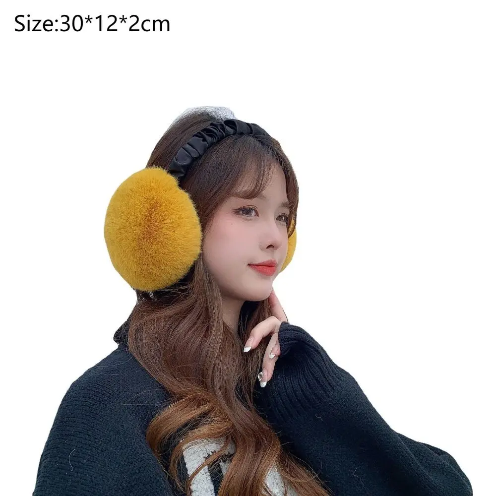 Simple Plush Fluffy Earmuff Keep Warm Cold Protection Ear Warmer Solid Color Ear Cover Winter