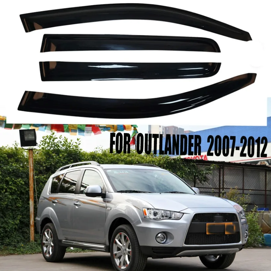Applicable to Mitsubishi Outlander 2006-2012 Window Deflectors Rain Guards Sun Visors Window Visors Vent Rain