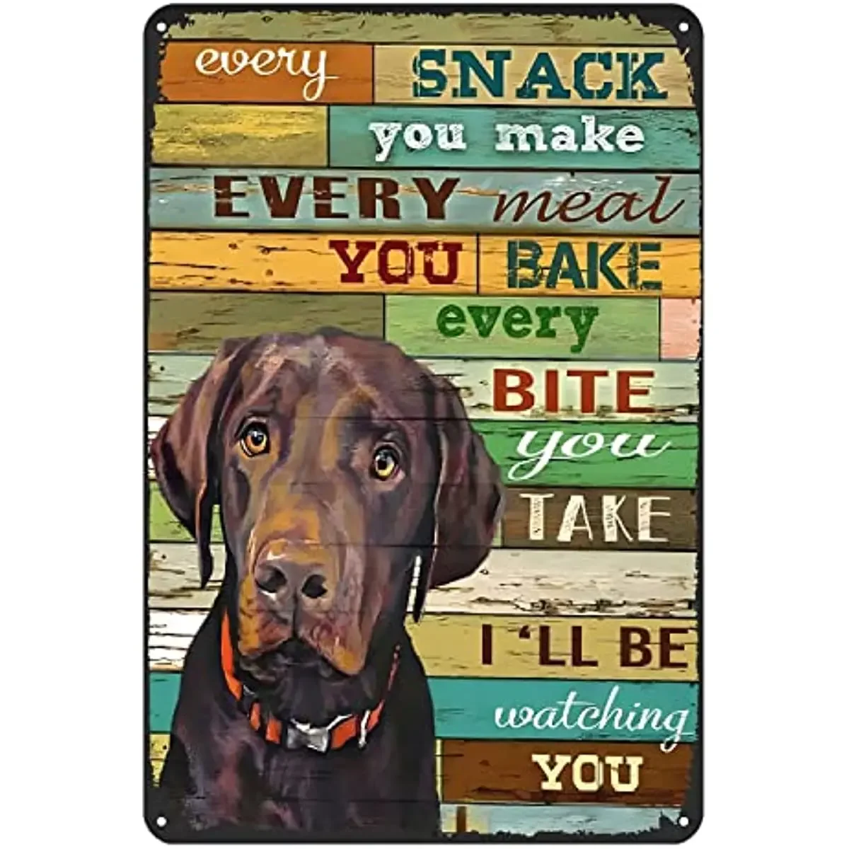 Классическая металлическая бирка для собаки Laurel Chocolate, винтажная жестяная вывеска для дома, кухни, бара, кофе, клуба