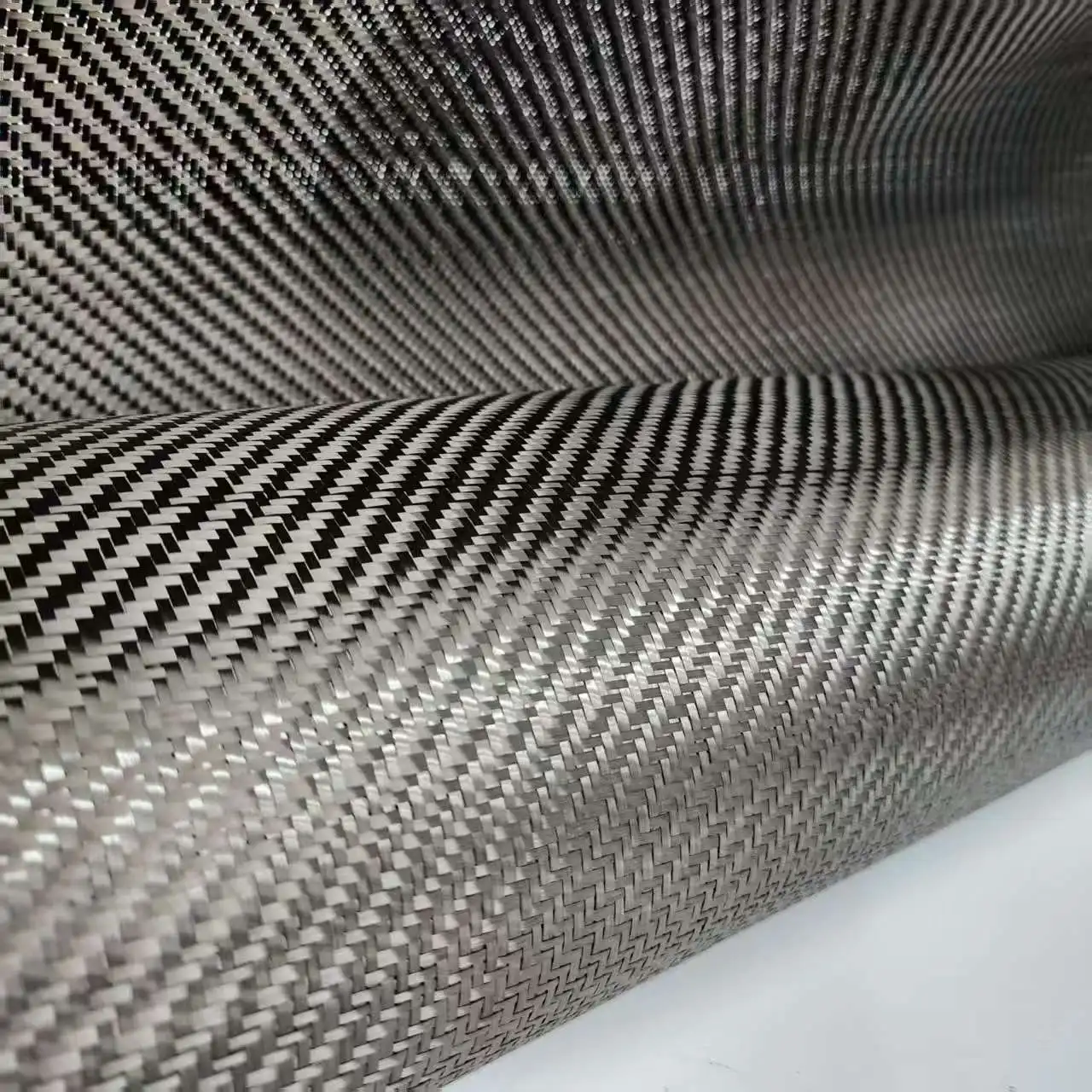 3K Hexagon Woven Carbon Fiber Fabric Roll, Waterproof Lightweight Cloth for Outdoor Luggage Bags and Automobile Industrial Match