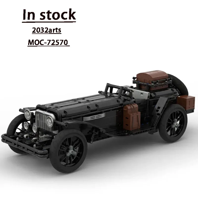 

MOC-72570 Classic Black Roadster Racing Building Block Model 2032 Parts MOC Creative Boy Kids Birthday Building Blocks Toy Gift