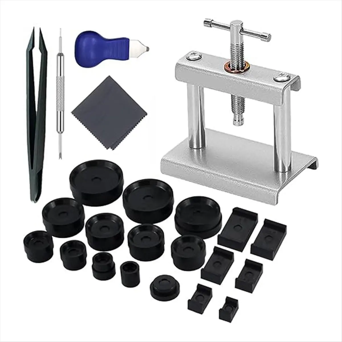 A77K Watch PressTool,Watch Crystal Press Kit,Set Back Case Closer,Metal Watch Back Case Press,Watch Battery ReplacementTool,B
