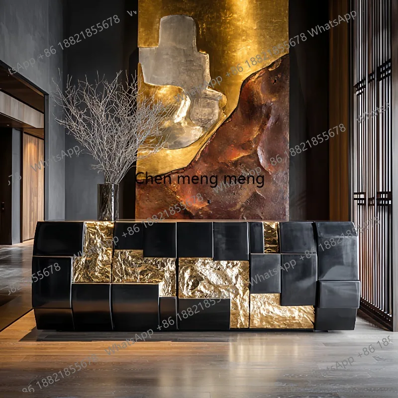 

Light luxury art aesthetics side cabinet decorative cabinet luxury furniture